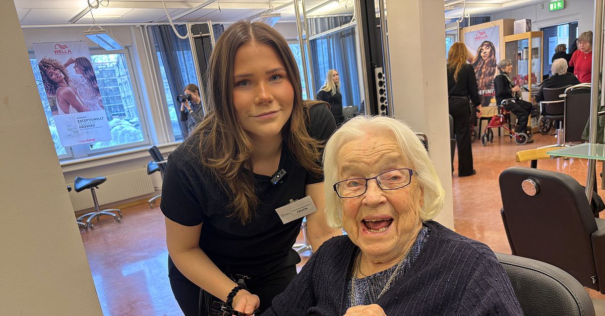 Britt fick festdag med styling av gymnasieelever i Luleå