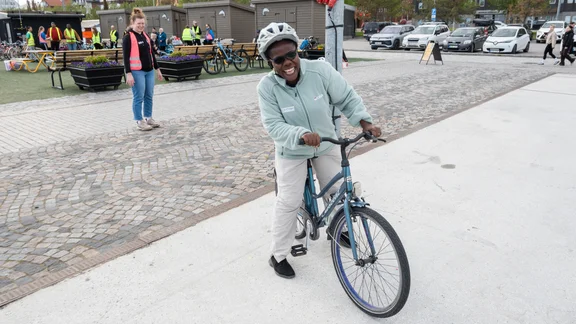Etornam överraskade sig själv på första cykelsturen i Luleå