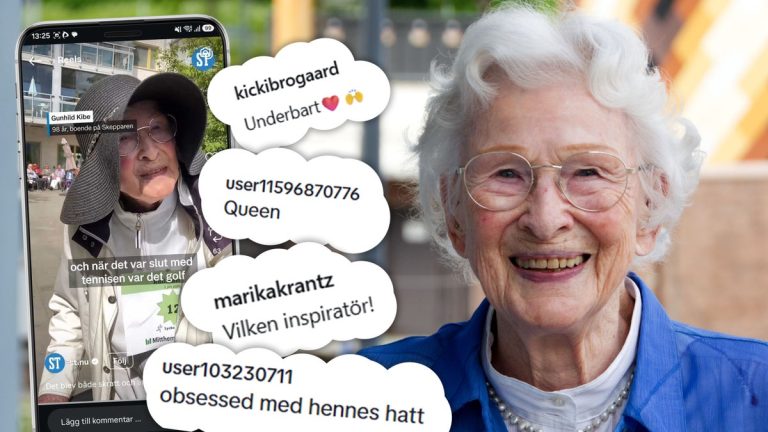 Gunhild, 98, rörd av hyllningarna efter viral rullatorvinst