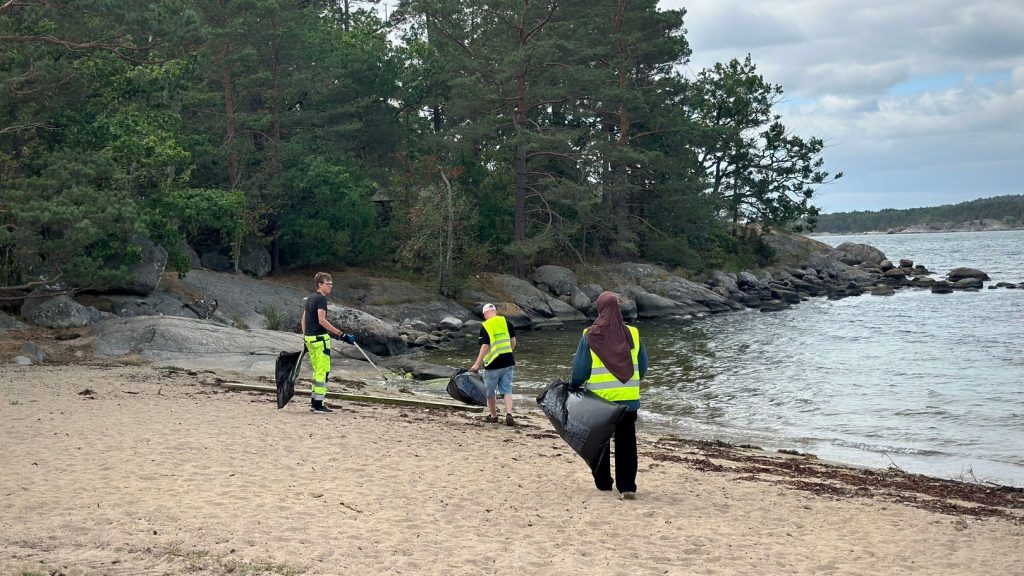 Ungdomar plockade 700 kilo skräp i Karlshamn